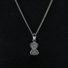 Bow Pendant Silver Set