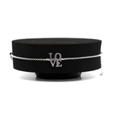 Silver 'LOVE' bracelet in sterling 925 silver bracelet for women