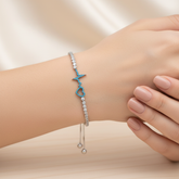Blue Heartbeat Bracelet