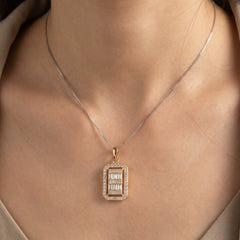 Gold Rectangular Necklace
