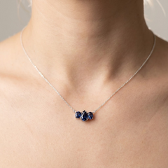 Sapphire Blue Stone Necklace