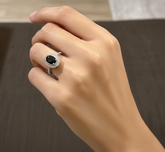 Black Stone Single Band Ring