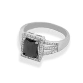 Black Flat Square Ring