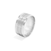 Band Ring With Engraved Stripes
