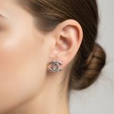 Simple Letter Earrings without Stones