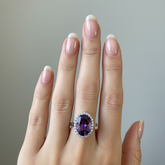 Purple Amethyst Oval Ring
