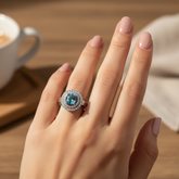 Gentle Blue Silver Ring
