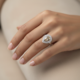 Light Olive Drop Shaped Ring