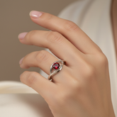 Ruby Silver Ring