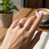 Simple Purple Zircon Ring