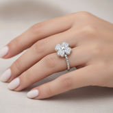 Sterling 925 Silver Flower Ring