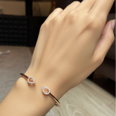 Rose Gold Tear Drop Bangle