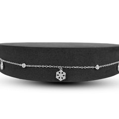 Snowflake Charm Anklet