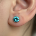 Aquamarine Stone Earrings