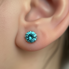 Aquamarine Stone Earrings