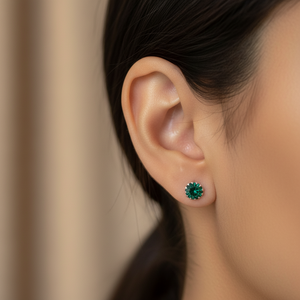 Emerald Stone Earrings