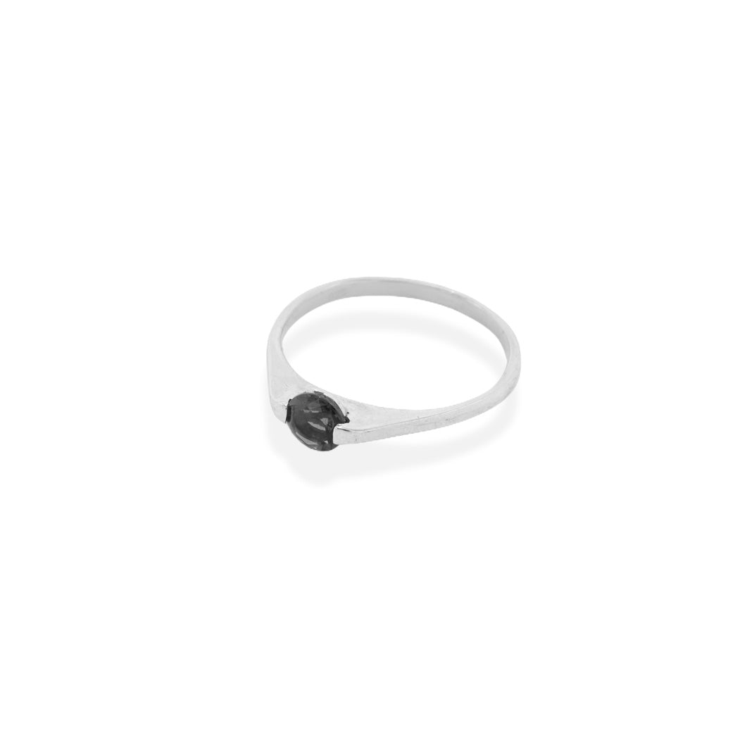 Single Black Stone Ring