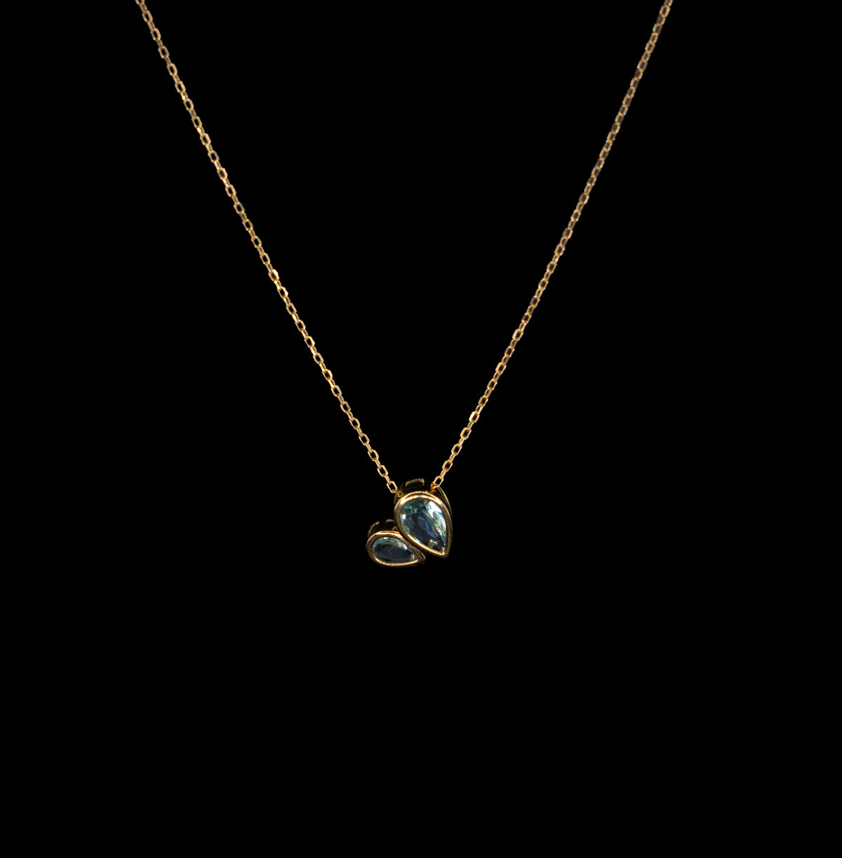 Light Blue Drop (Gold Plated)