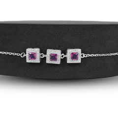Pink Square Bracelet