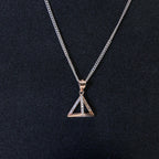 Rose Gold Pendant Silver Set