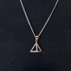 Rose Gold Pendant Silver Set