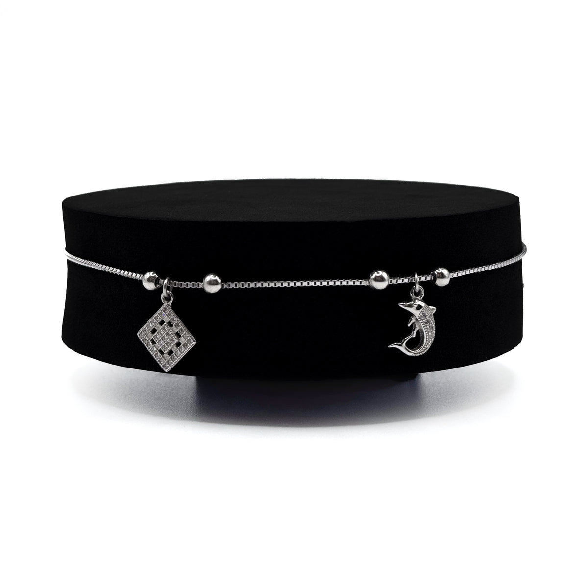 Funky Dolphin Charm Anklet