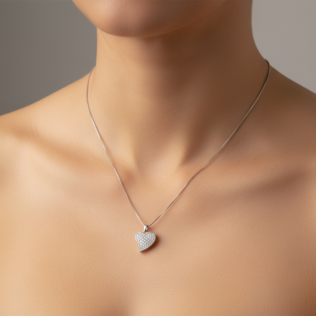 Studded Heart Necklace