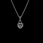 Dangling Heart Silver Set
