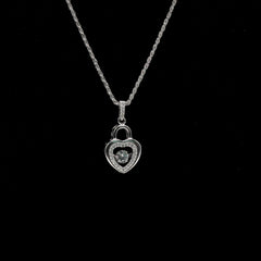 Dangling Heart Silver Set