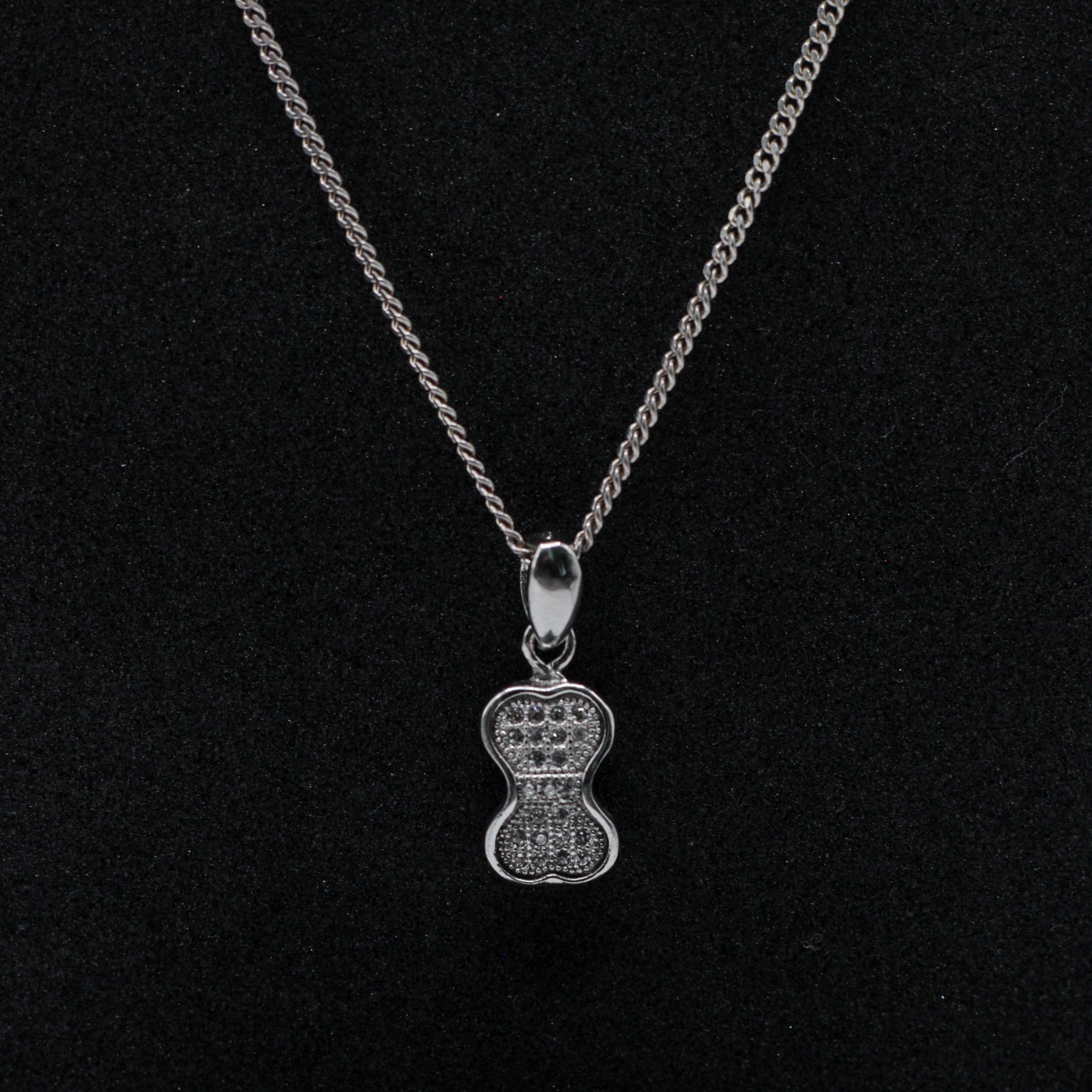 Bow Pendant Silver Set