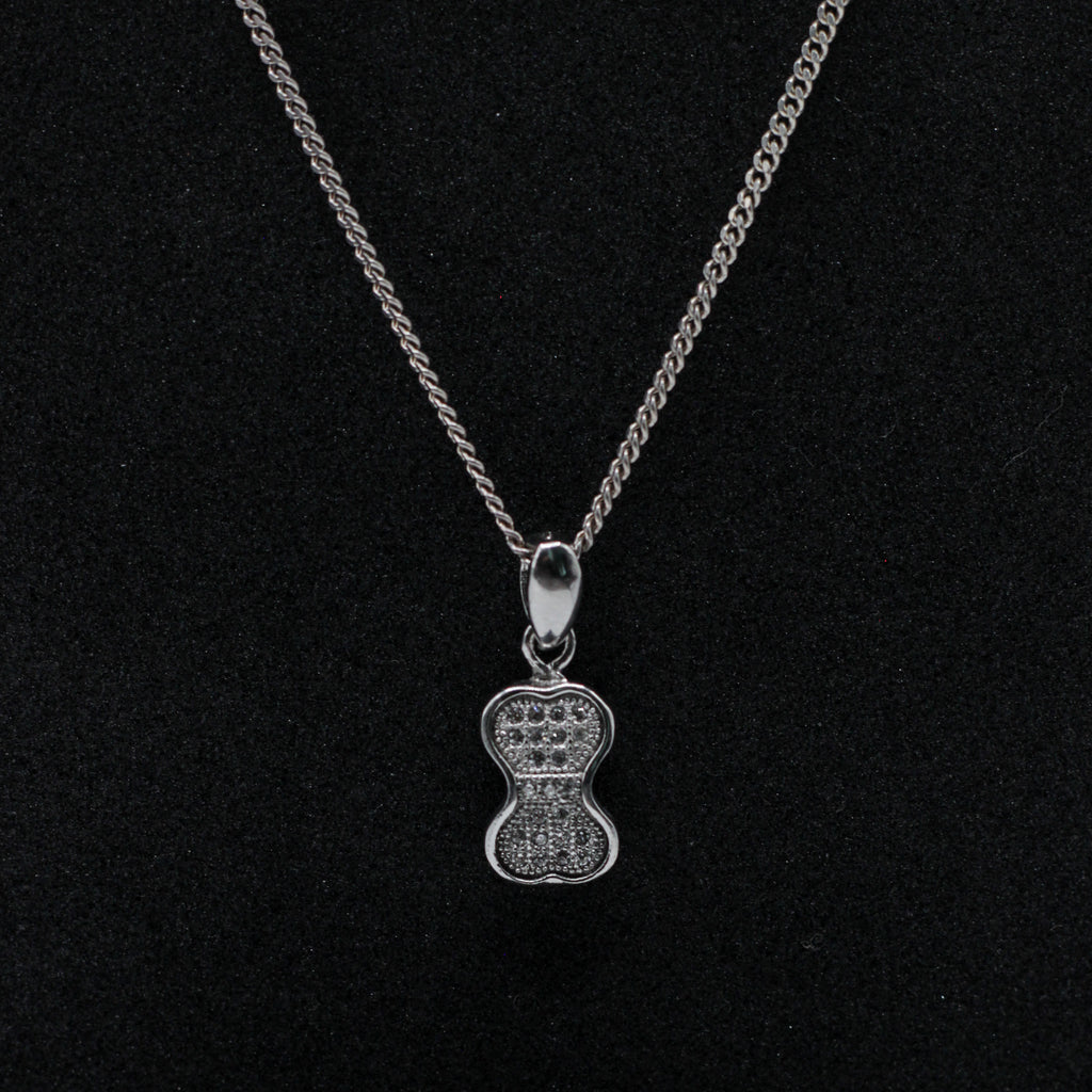 Bow Pendant Silver Set