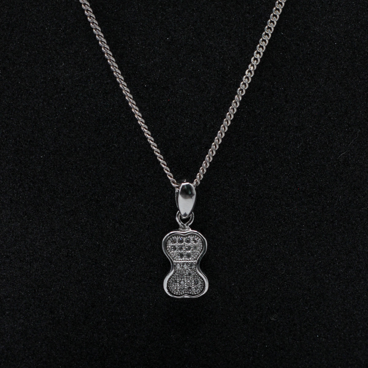 Bow Pendant Silver Set