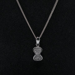 Bow Pendant Silver Set