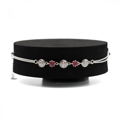 Red Stone Circle Bracelet