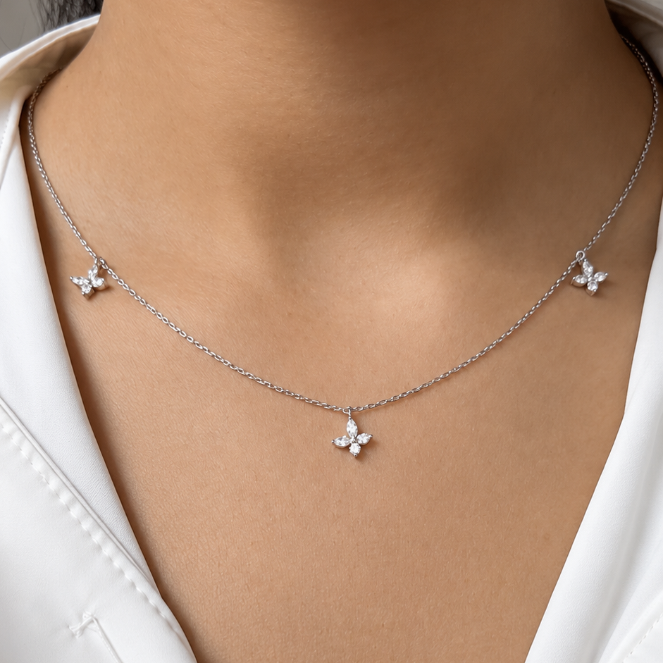 Crystal Butterfly Choker