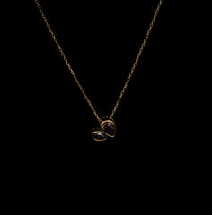 Purple Drop Necklace (Gold Plated)