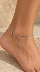 Floral Charm Anklet