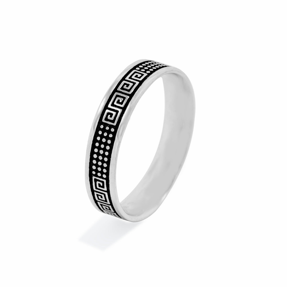 Black Dots Band Ring
