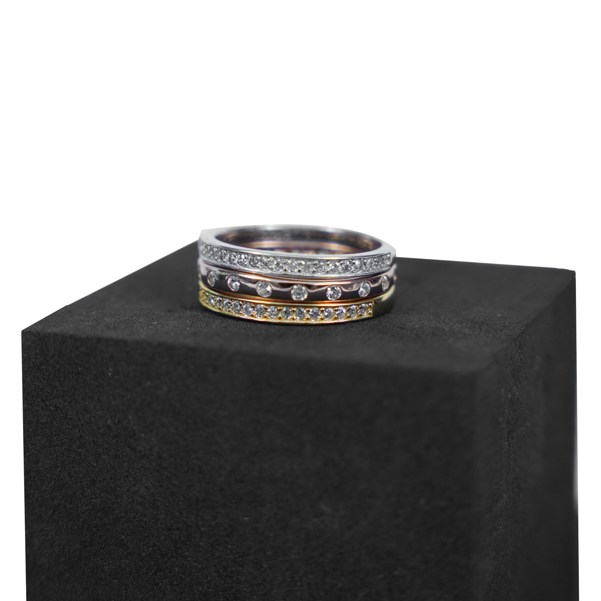 Tri-Color Half Stone