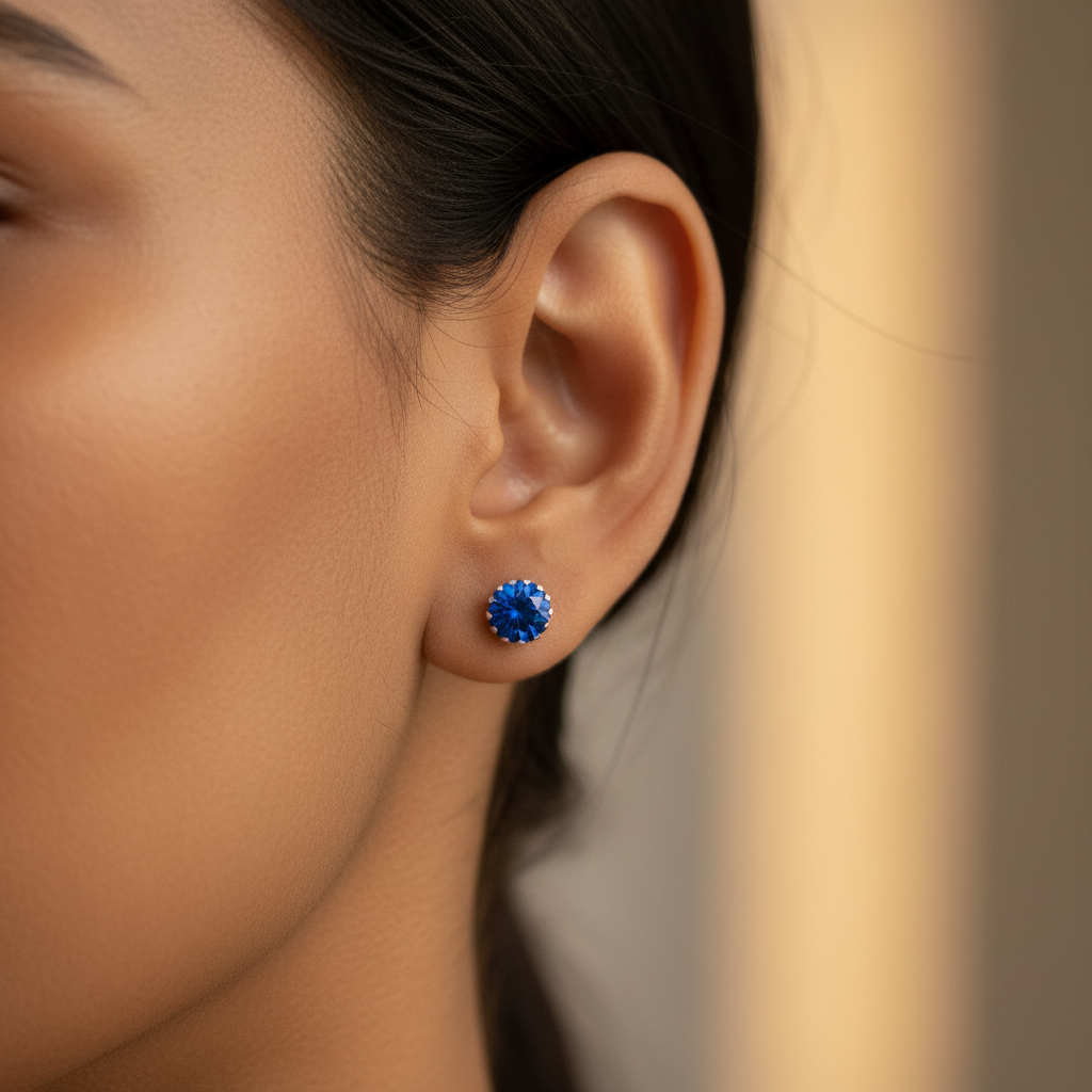 Sapphire Stone Earrings