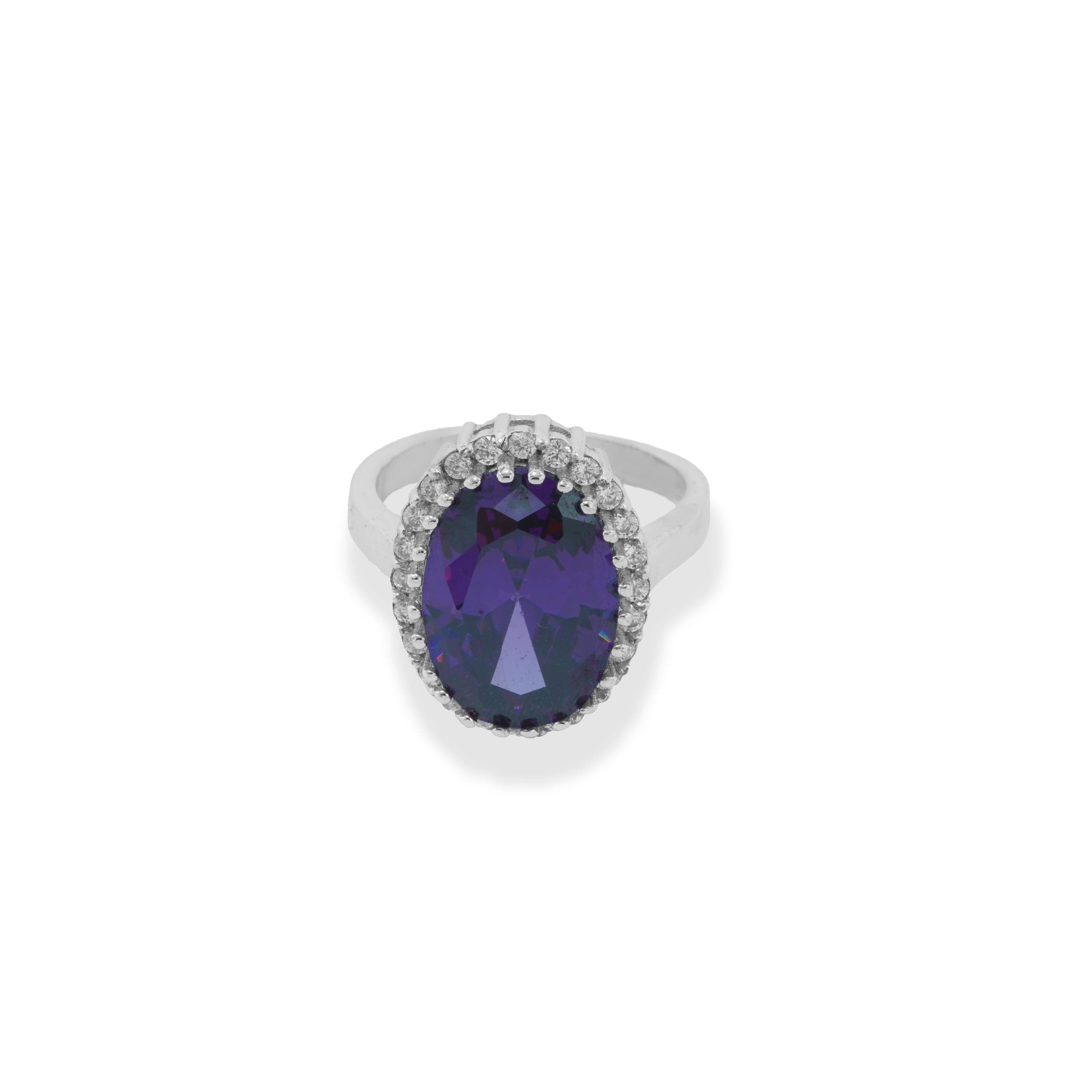 Purple Amethyst Oval Ring