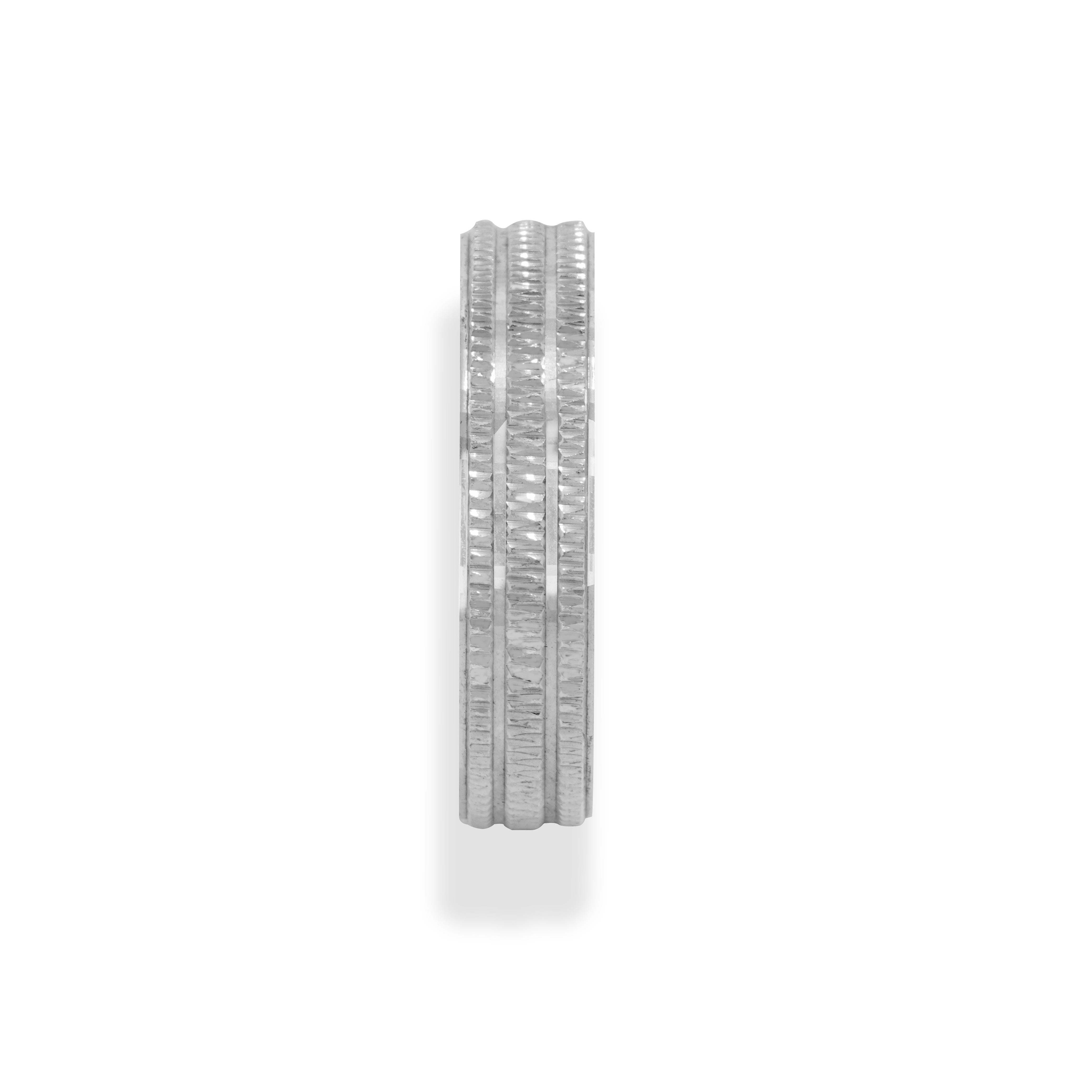Shiny Striped Band Ring