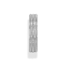Shiny Striped Band Ring
