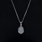 Oval Pendant Silver Set