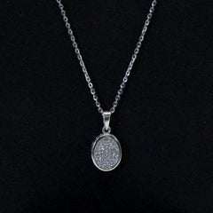 Oval Pendant Silver Set