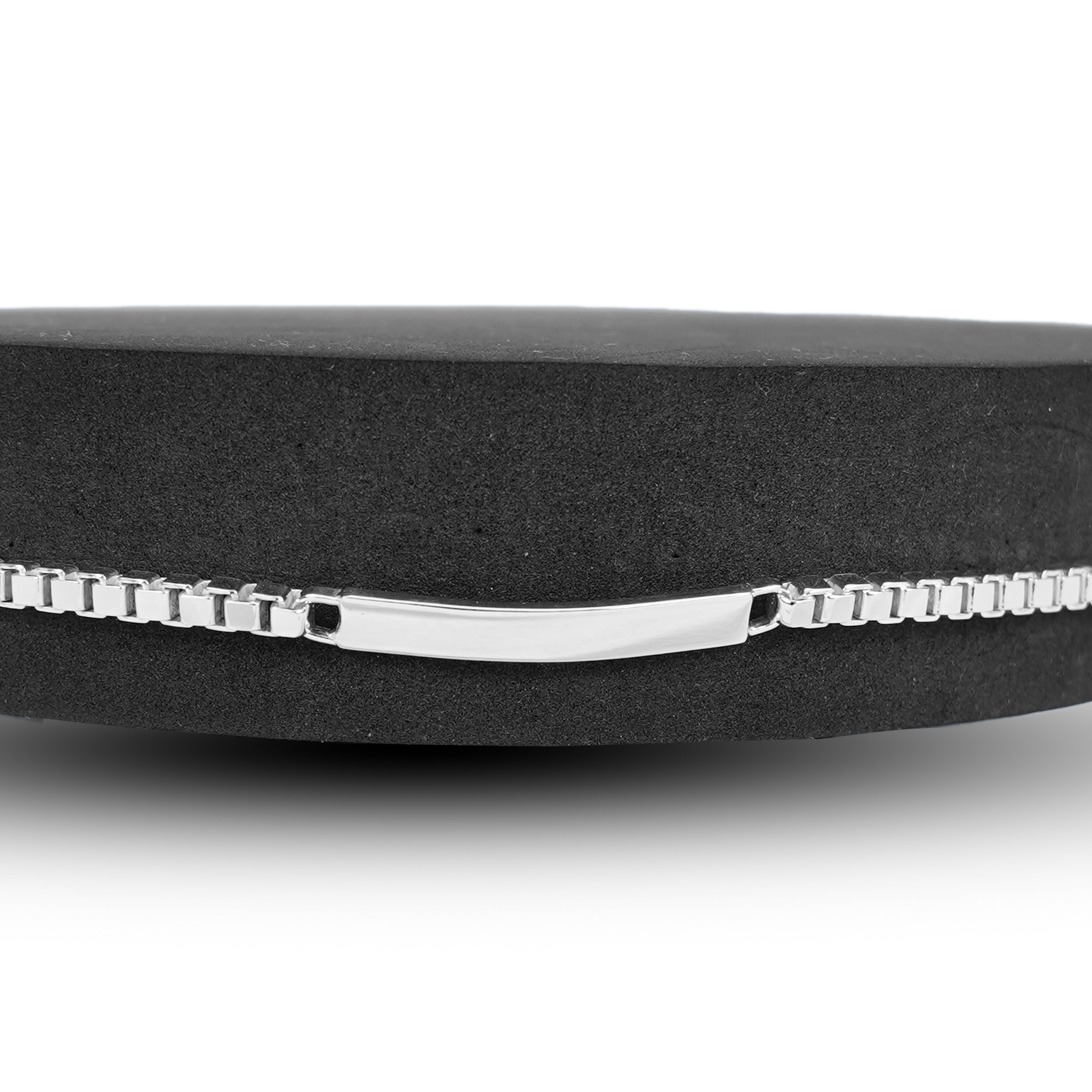 Silver ID Bracelet 02 - 4mm - Unisex