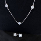 White Clover Silver Set