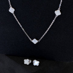 White Clover Silver Set