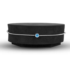 Minimal Sky Blue Stone Bracelet