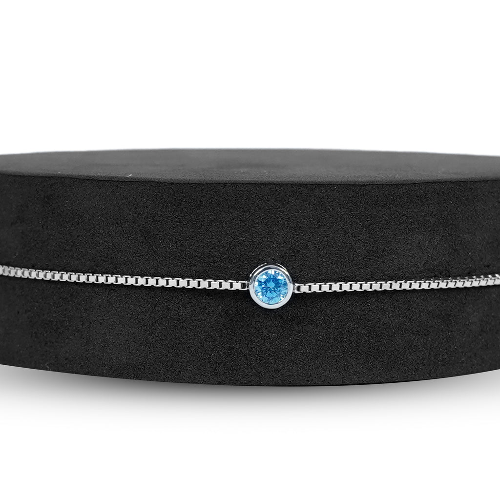 Minimal Sky Blue Stone Bracelet